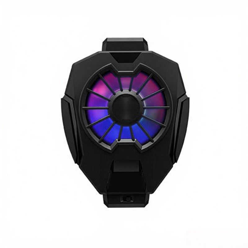 Phone Cooler Poweful Cooling Radiator with Digital Display 9 Blades Fan RGB Gradient Light Effect Semiconductor Heatsink Mobile Radiator for Gaming Videos Vlog - Image 1