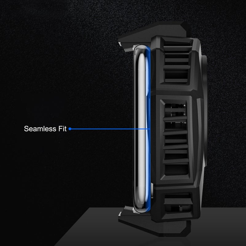 Phone Cooler Poweful Cooling Radiator with Digital Display 9 Blades Fan RGB Gradient Light Effect Semiconductor Heatsink Mobile Radiator for Gaming Videos Vlog - Image 2