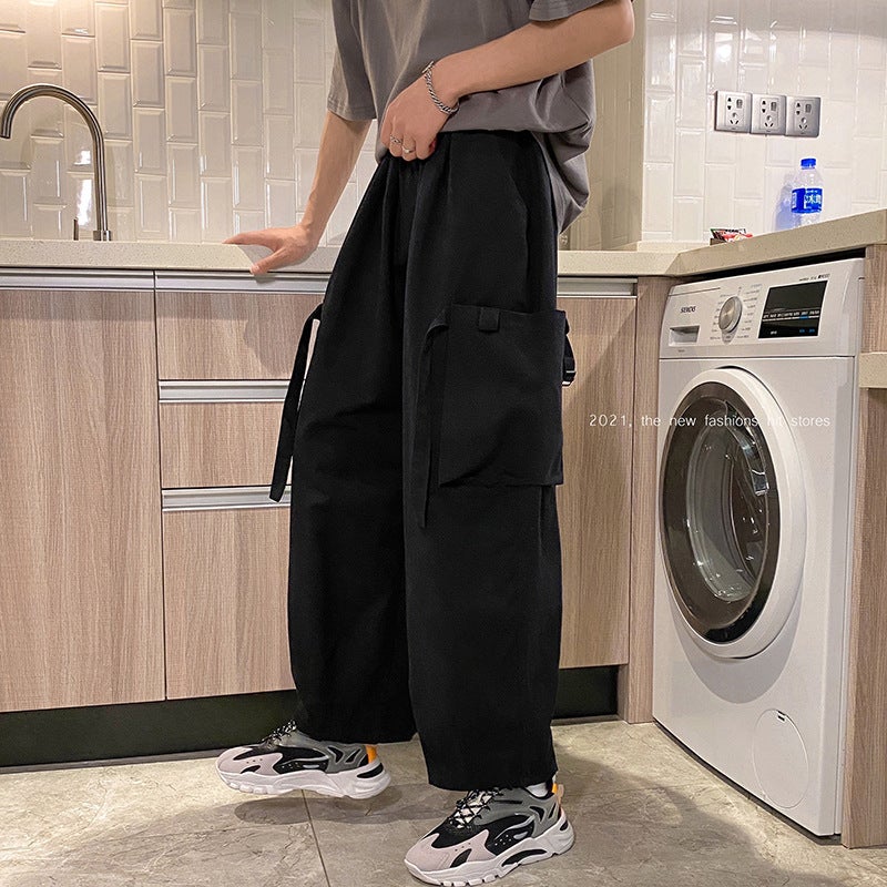 Casual Wide-Leg Trousers Black  - Image 1