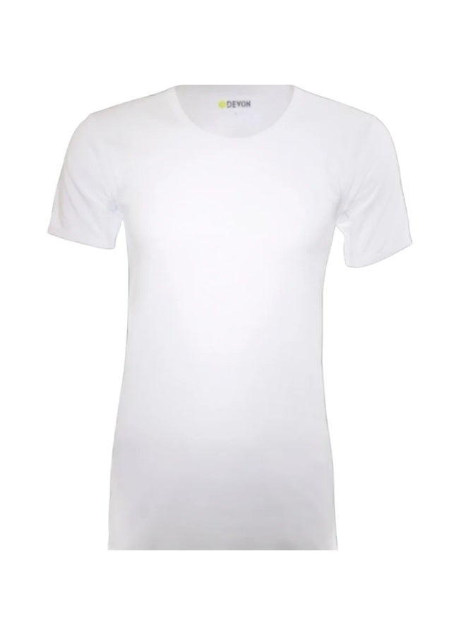 Devon Men’s Round Neck Half Sleeve Cotton Undershirt - Image 1