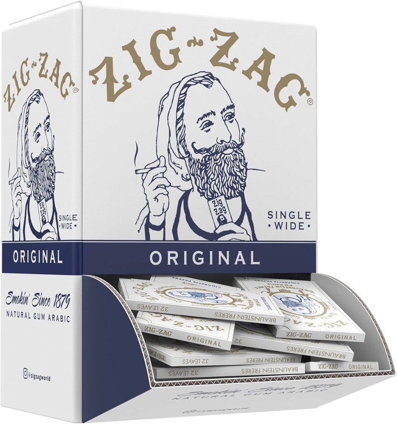 Zigzag Zig Zag Original White Rolling Papers - 70mm, 48 Booklets (32 Sheets Each) - Premium Slow Burn & Consistent Seal - Image 1