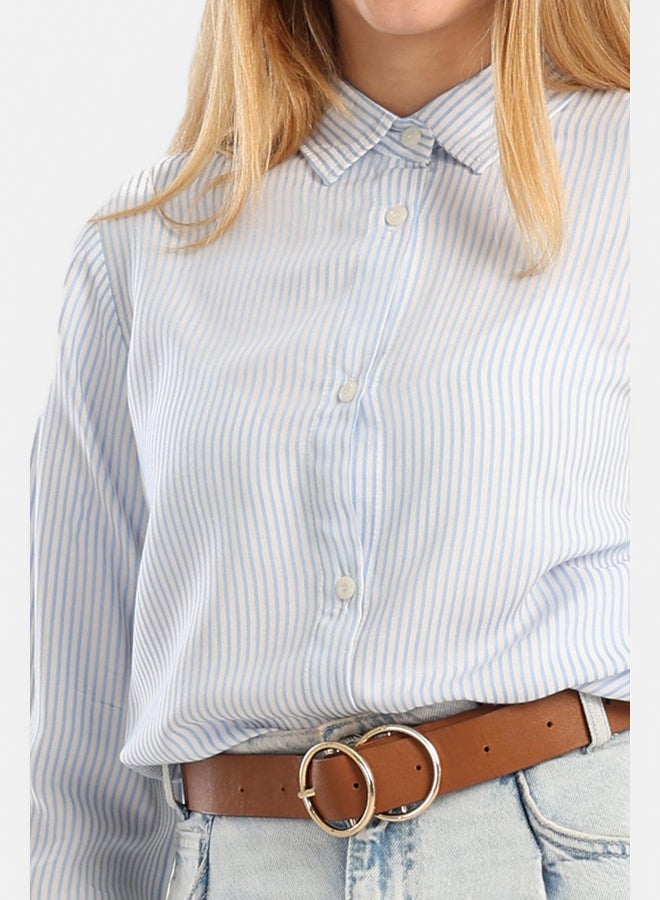 Carina Classic Striped Poplin Shirt - Image 3