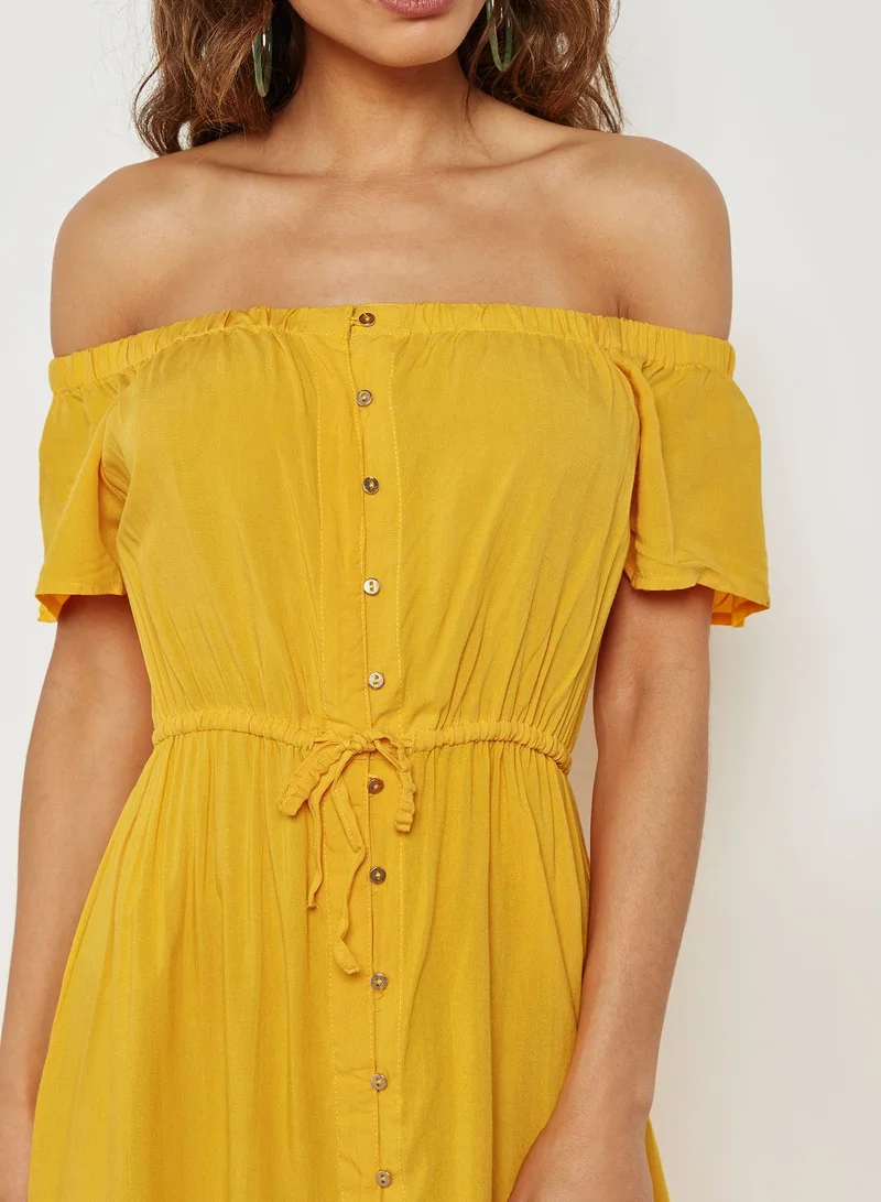 Cotton On Tie Waist Bardot Dress