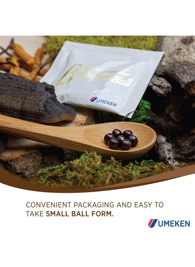 umeken Beta Glucan - Immune Boost, Mushroom Extract, Dietary Supplement, 30 Packets, 1 Month Supply - Image 4