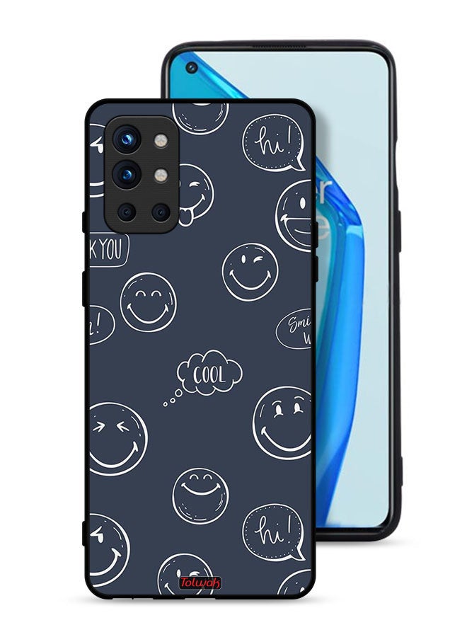 Tolwak OnePlus 9R 5G Protective Case Cover Cool Faces Tags - Image 1