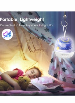 KASTWAVE Night Light Projector, Silent Star Lights Rotaing Projector Galaxy Projector Light for Baby Kids Bedroom with 4 Projection Films 15 Colors, White  - Image 5
