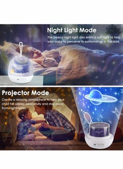 KASTWAVE Night Light Projector, Silent Star Lights Rotaing Projector Galaxy Projector Light for Baby Kids Bedroom with 4 Projection Films 15 Colors, White  - Image 3