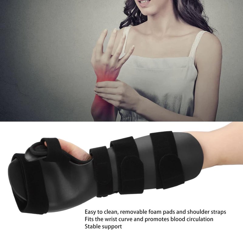 cheekyglo Stroke Hand Splint, Adjustment Removable Soft Hand Brace for Joint Sprains Tendonitis(Right Handed L 32x11cm) - Image 5