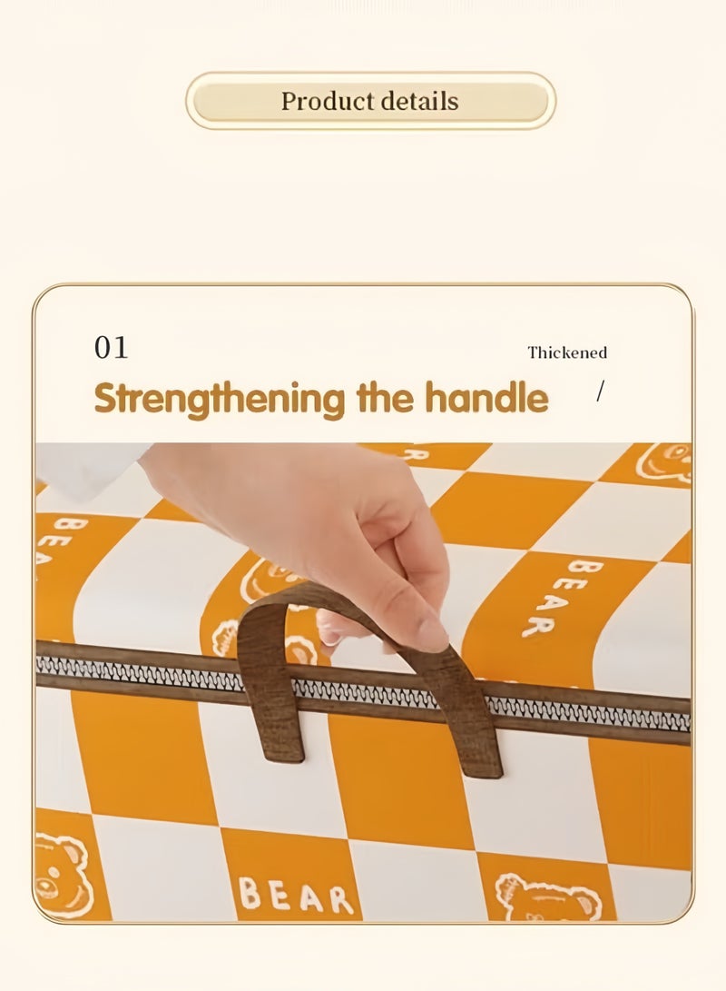 HQ-GAMING 2 Pack Storage Bag Large Capacity Quilt Organizer Storage Bins Folding Moving Comforter Blanket Storage Bags Closet Organizers and Storage Containers with Handles - Image 3