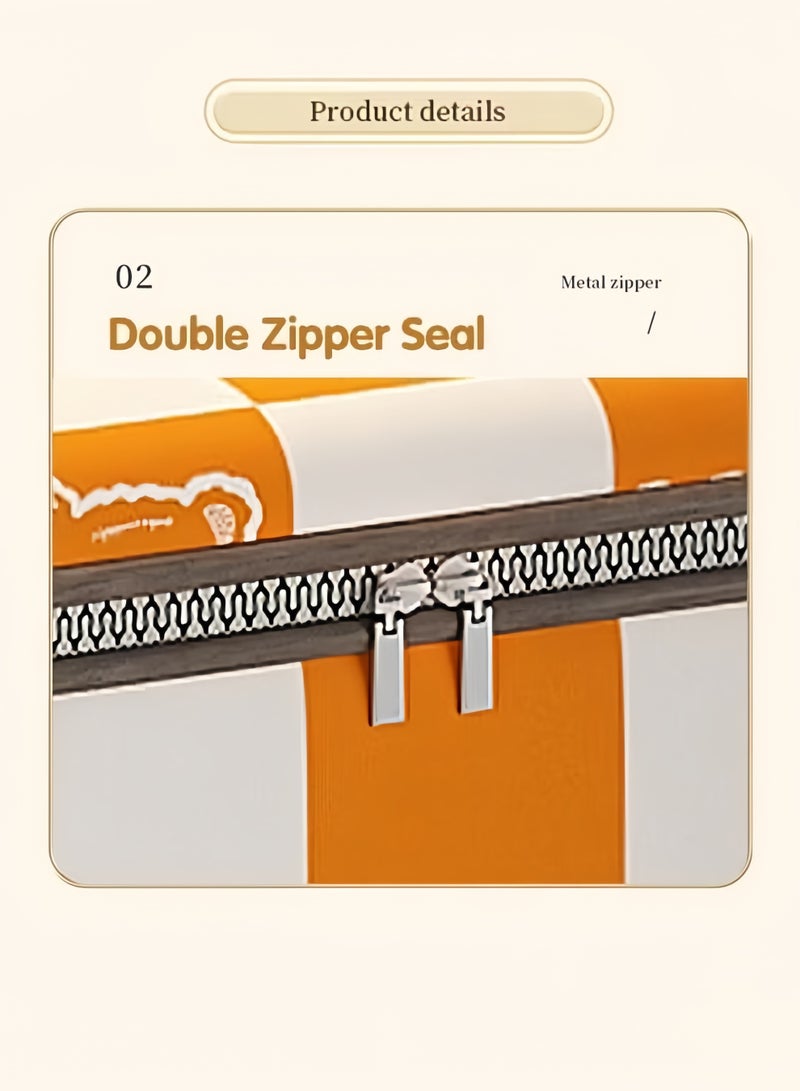 HQ-GAMING 2 Pack Storage Bag Large Capacity Quilt Organizer Storage Bins Folding Moving Comforter Blanket Storage Bags Closet Organizers and Storage Containers with Handles - Image 4