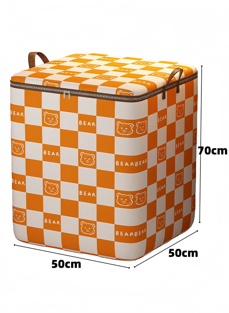 HQ-GAMING 2 Pack Storage Bag Large Capacity Quilt Organizer Storage Bins Folding Moving Comforter Blanket Storage Bags Closet Organizers and Storage Containers with Handles - Image 2