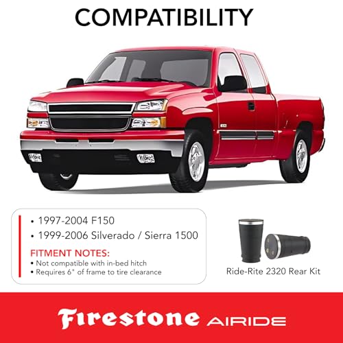 Airide Firestone Airide 2558 Ride-Rite Rear Air Springs Kit fits 2005-2020 Frontier | 5-100 PSI | Load Capacity of 5,000 Pounds | Enhances Brake Effectiveness | Reduces Tire Wear - Image 3