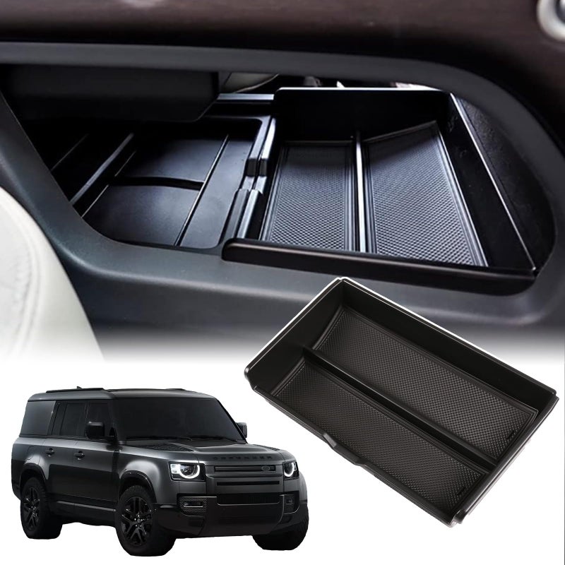 Bekantogy Center Console Organizer Tray Storage Box Compatible for Land Rover Defender 90 110 130 20202025 modelsConsole Storage Box Insert Land Rover Defender Accessories ABS Material