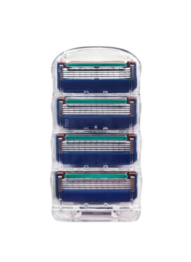4 razor blades (blue)