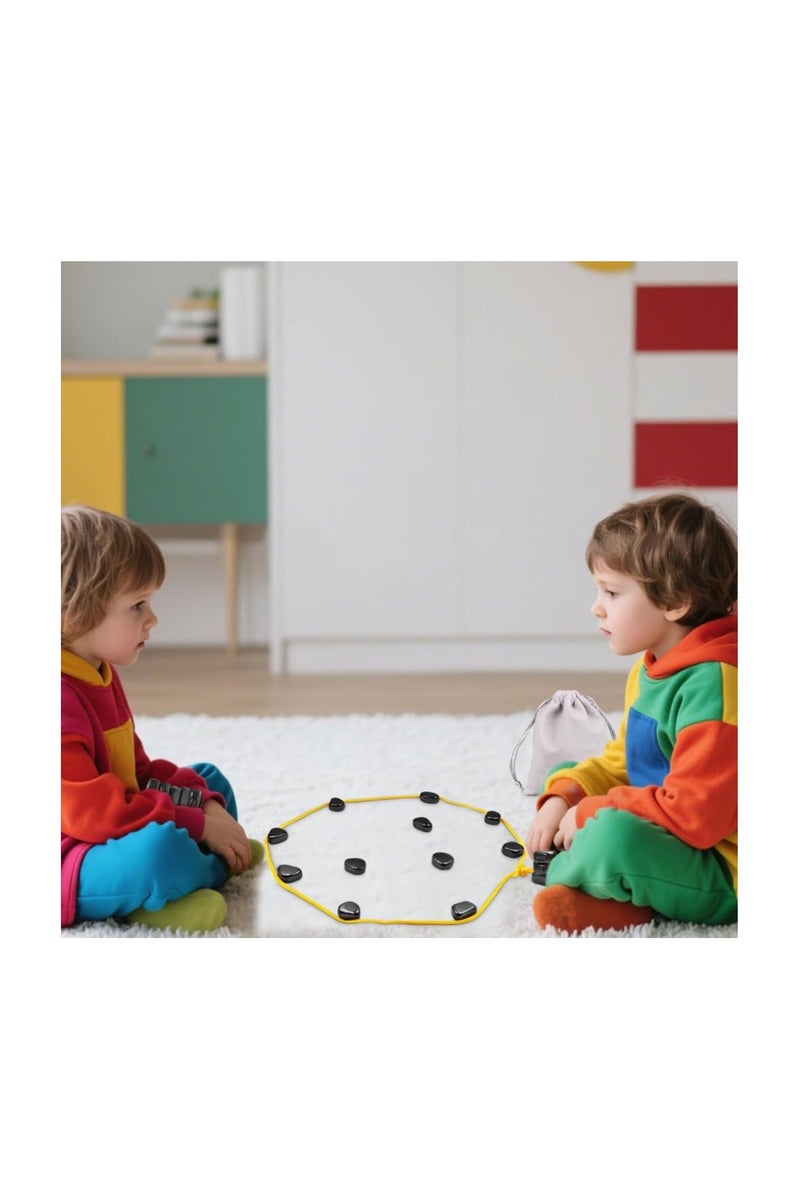 Magnetic Chess Set, Battle Chess with Magnetic Effect, Educational Chess Game, Lady's Game, Portable Chess Board Party Accessories for Family Reunions and Travel (String Model) - Image 1