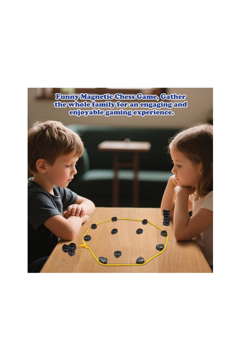 Magnetic Chess Set, Battle Chess with Magnetic Effect, Educational Chess Game, Lady's Game, Portable Chess Board Party Accessories for Family Reunions and Travel (String Model) - Image 4