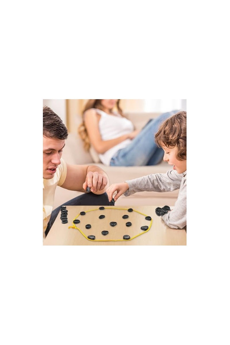 Magnetic Chess Set, Battle Chess with Magnetic Effect, Educational Chess Game, Lady's Game, Portable Chess Board Party Accessories for Family Reunions and Travel (String Model) - Image 5