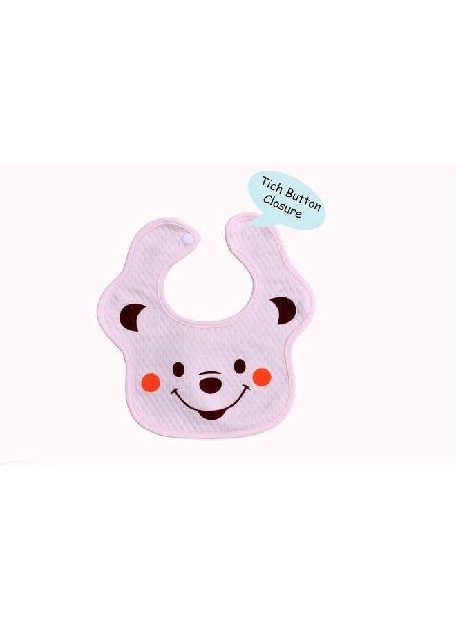The Little Lookers - Baby Bibs With Snap Button Closure;Apron; Cute Animal Soft Cotton Fabric With Pvc On Back For Quick Absorption & Fast Drying For Newborns;Babies (0 3 Years) (Pack Of 8) - Image 1