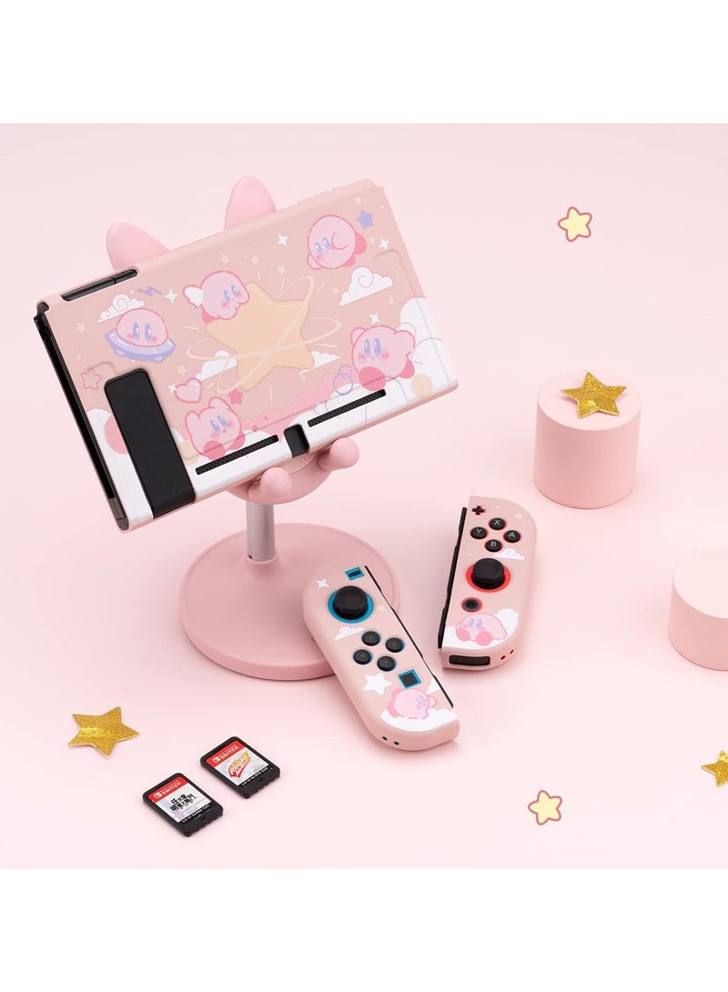 Cute Kirby Switch Case | Dockable Case, Switch Compatible, Scratch Resistant and Shock Absorbing Design, Soft TPU Cover - Image 4