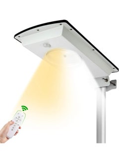 Generic Malitupy Solar Street Lights Outdoor, Cool White/Warm White Solar Street Light Dusk to Dawn/Motion Sensor, 1300LM IP65 Waterproof, Dimmable Remote Control Solar Street Light for Yard Path Driveway  - Image 1