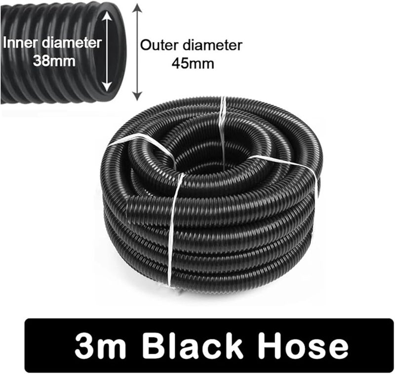 موصل خرطوم مكنسة كهربائية 38 مم أسود 3 متر خيوط أكمام للقطر الداخلي - Image 3