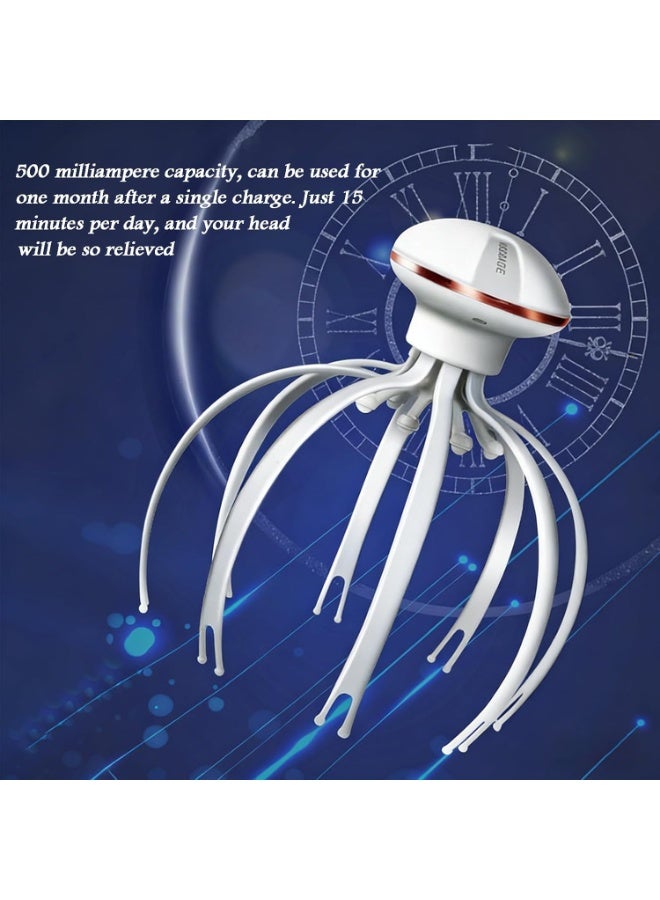 Arabest Octopus Head Scalp Massager Electric, 8-Finger Flexible Nodes with 3 Vibration Speeds - Deep Tissue Massage Tool for Stress Relief, Headache Relaxation & Hair Growth - Image 4