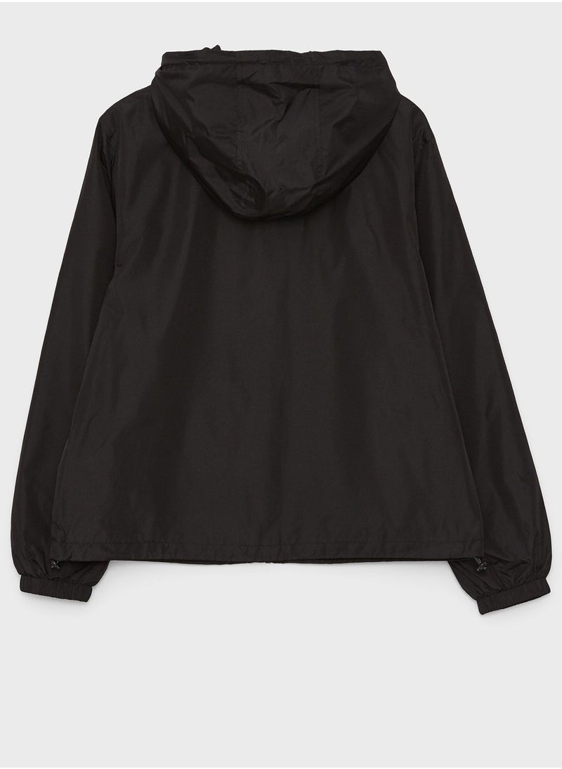 LC WAIKIKI - Pocket Drawstring Detail Hooded Raincoat - Image 1