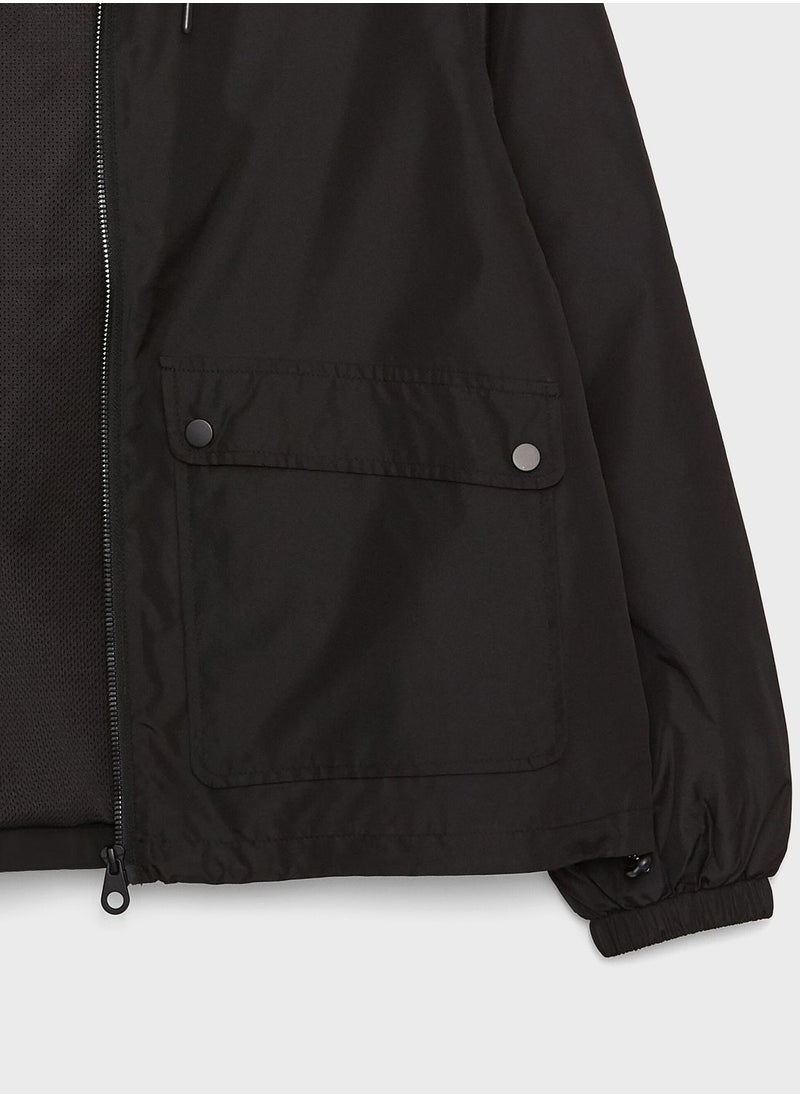 LC WAIKIKI - Pocket Drawstring Detail Hooded Raincoat - Image 1