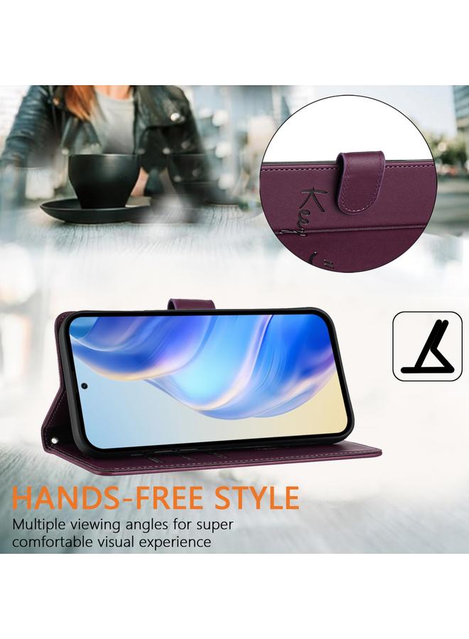 زبون جراب هاتف Honor X9b 5G Global Smile Embossing RFID من الجلد - Image 5