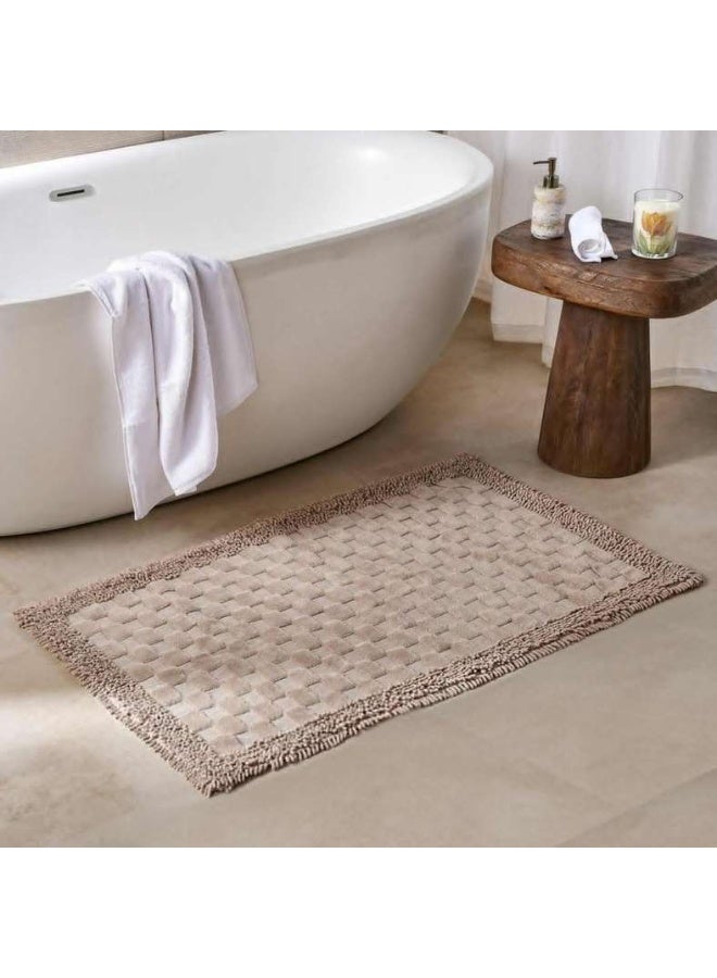 Pan Home حصيرة حمام بإطار متقلب 70x120 سم للمنزل - Image 1
