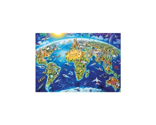 Educa 2000 World Landmarks Globe Puzzle - Image 2