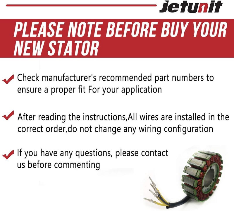 jetunit Store Stator for Seadoo Jet-ski 420887951 290887950 GTI RFI/GTI LE RFI/GTX RFI/GSX RFI/GTX DI/RX DI /3D RFI 1998 1999 2000 2001 2002 2003 2004 2005 - Image 3