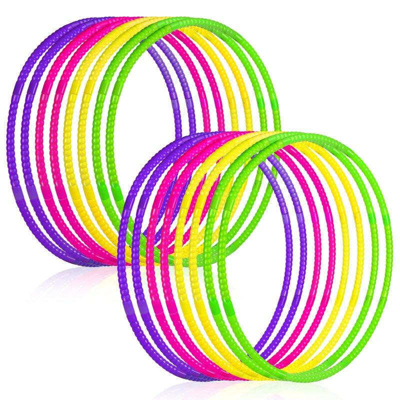 Hymaz Exercise Hoops for Kids 8 Pack Detachable Size Adjustable Toy Color Hoop Rings for Outdoor Gymnastic Dog Agility Equipment Sports Party Games - Image 2