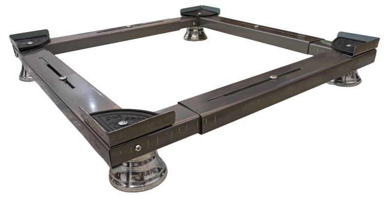 حامل ثابت للأجهزة المنزلية - قاعدة غسالة وثلاجة قابلة للتعديل مع دعامات تثبيت مطاطية، مصممة لتحمل الأوزان الثقيلة حتى 400 كجم، مناسبة للغسالات، الثلاجات، المجففات والأجهزة الأخرى. - Image 1