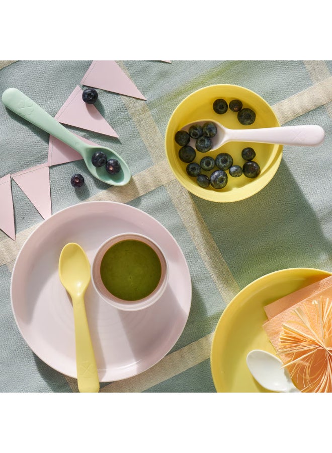 Kids Spoon Set of 4, Mixed Colour Plastic Feeding Spoons, Toddler Utensils with Durable Grip-Friendly Design, Dishwasher-Safe - Image 2