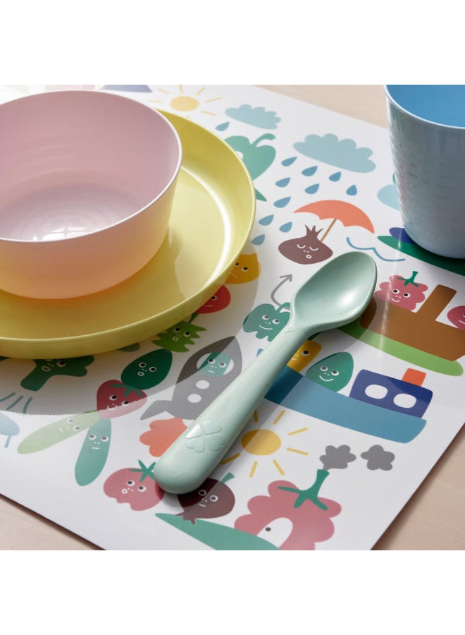Kids Spoon Set of 4, Mixed Colour Plastic Feeding Spoons, Toddler Utensils with Durable Grip-Friendly Design, Dishwasher-Safe - Image 4