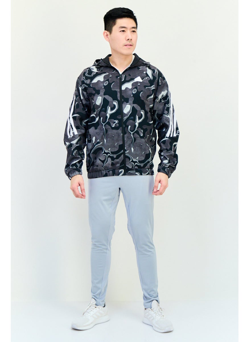 Adidas Men Sportswear Fit Long Sleeve Camouflage Outdoor Jacket, Multicolor  - Image 2