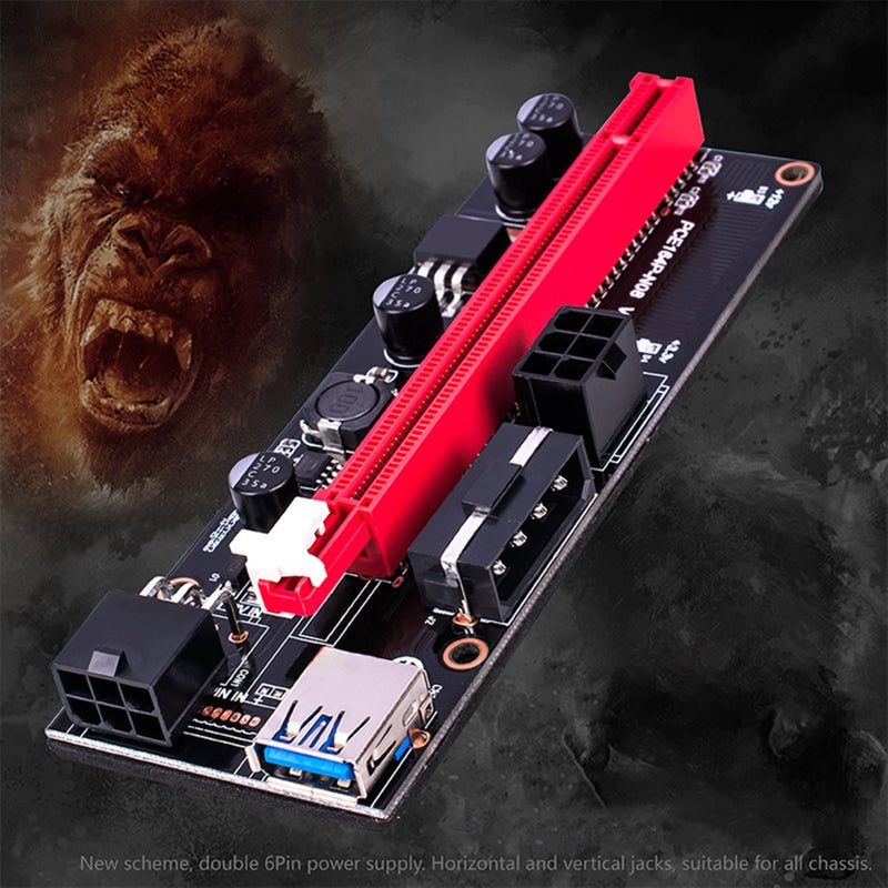 لوحة رفع PCI-E VER009 1X إلى 16X محول GPU بطاقة فيديو موسع USB 3.0 - Image 5