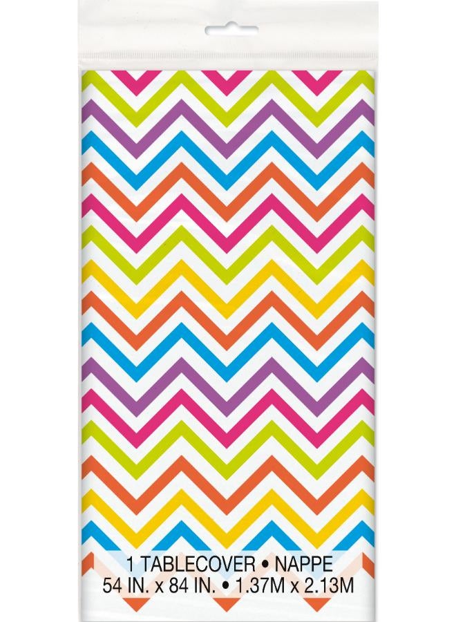 Unique Rainbow Chevron Table Cover - Image 1