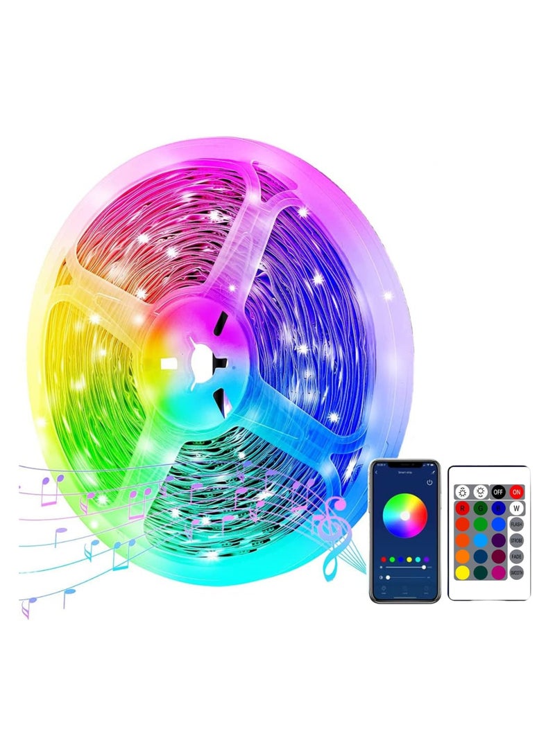 Generic 100 LED Fairy Strip Lights with Remote and App Control, Curtain Lights Remote Control Multi Lighting Modes 10M USB Plug String Light Wedding Patio Garden Wall Decorations Home Garden Bedroom Outdoor Indoor  - Image 1