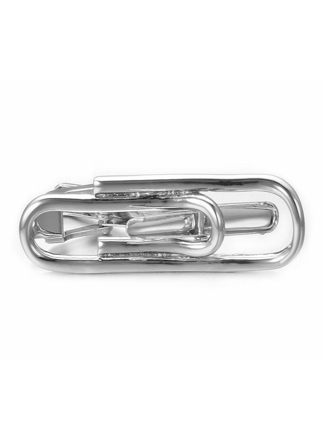 Yoursfs Silver Paperclip Tie Clips For Men Novelty Skinny Paper Clip Tie Pin for Holiday Wedding Party Men Personalized Jewelry - Image 4