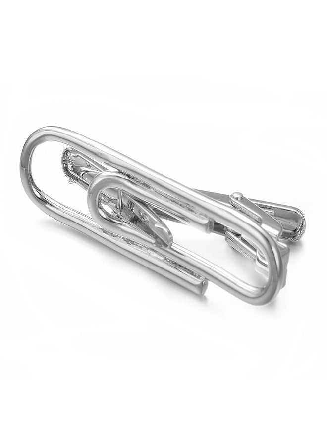 Yoursfs Silver Paperclip Tie Clips For Men Novelty Skinny Paper Clip Tie Pin for Holiday Wedding Party Men Personalized Jewelry - Image 3