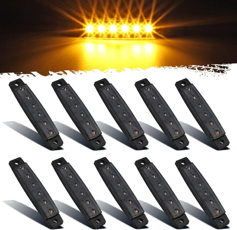 Partsam 10Pcs 3.8" Amber LED Side Marker Lights - Image 1