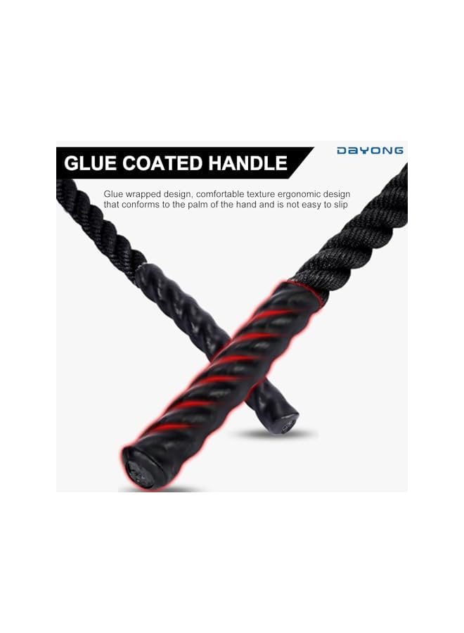DAYONG Weighted Jump Rope-3M, Heavy Fitness Skiping Ropes For Adult, Strength Training Rope For Home Gym, Core Training, Endurance, Building Muscle And Aerobic. - Image 4