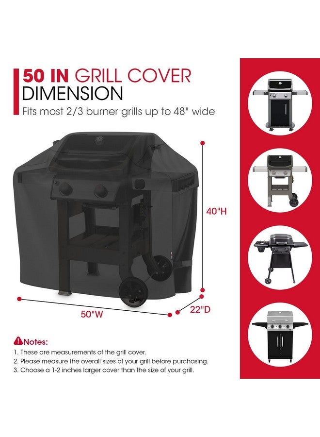Unicook Unicook 50 Inch Outdoor BBQ Grill Cover with Air Vents/Handles/Straps, Heavy Duty Waterproof, Fade Resistant, Fits for Weber Char-Broil Nexgrill 2-3 Burner Gas Grills etc  - Image 2
