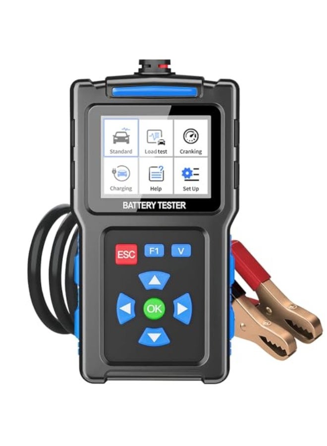 Battery Load Tester - 12V/24V Car and Alternator Battery Tester | CCA 20-2000 Diagnostic Tool for Cars, Trucks and RVs | Digital Voltage and Cold Amp Battery Analyser - Image 1