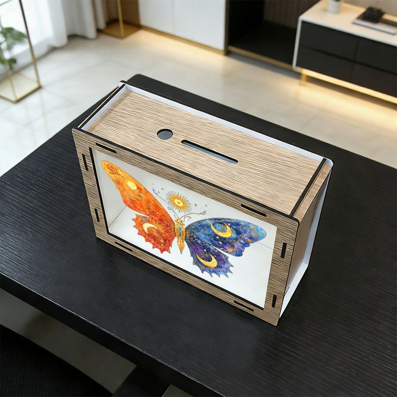 Wooden Piggy Bank With Counting Table For Coins And Bills - Image 5