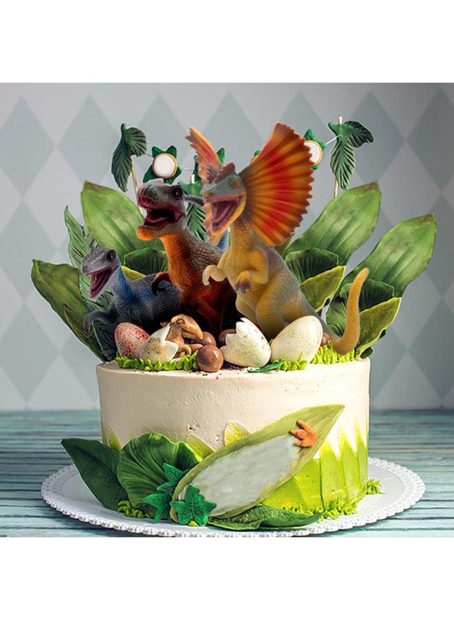 هالامودو مجموعة الألعاب للديناصورات 8 قطع (بما في ذلك ديلوفوسورس، سبينوصور، فيلوسيرابتور، موساصور، تيرانوصور ركس، بتيروصور، سوكوميموس، وبراكيوصور)، مواد بلاستيكية صلبة واقعية، مناسبة لموضوع الجوراسي لألعاب الأطفال المعرفية، حمام وألعاب تجميع، هدايا عيد الميلاد، ديكور الحيوانات البرية، وتشكيلة ألعاب للفتيان والفتيات، 6*5.5*10 سم - Image 2