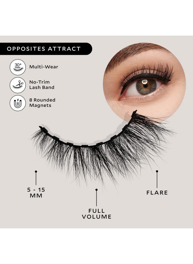 Velour Lashes - Velour Magnetic Eyelashes Luxurious False Lashes Lightweight, Natural, Reusable Fake Lash Extensions Wear Up To 30 Times 100% Vegan, Soft And Comfortable, All Eye Shapes Opposites Attract - Image 1