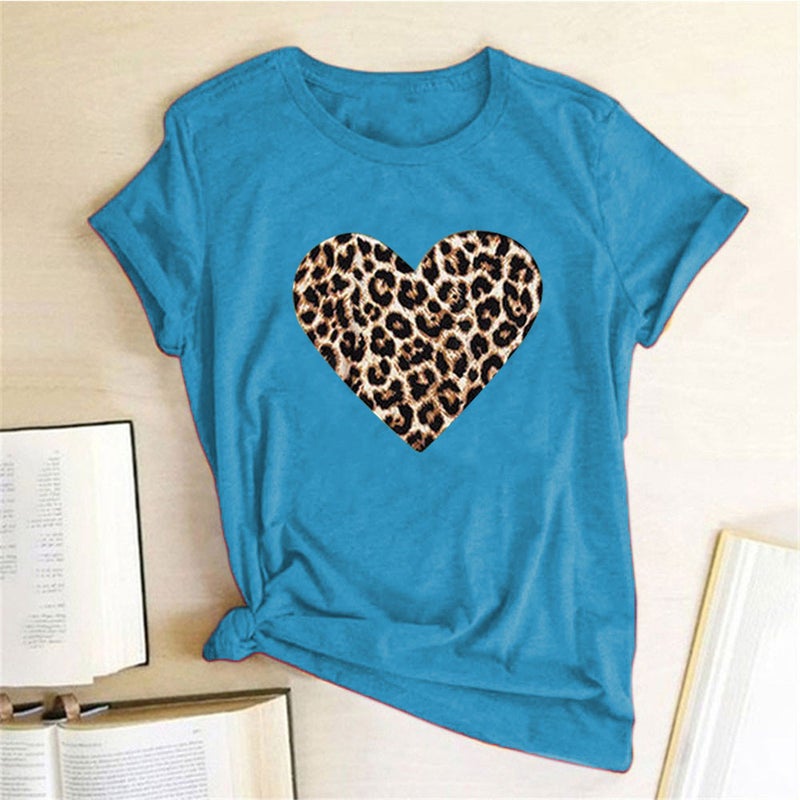 Wish Independent Station Leopard Love Print Short Sleeve T-Shirt - Image 4